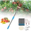 Omninmo Fruit Picker Pole with Basket, 3-8FT Telescoping Adjustable Tool