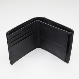 [カンザン] 財布 メンズ 2つ折り 本革 スリム ブランド 角シボ レザー ネイビー