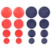 Pyrex 7202-PC, 7200-PC, 7201-PC, 7402-PC Red and Blue 16pc Plastic