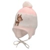 Sterntaler Girls' GOTS Bobble Hat Deer Hat, ecru