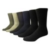 Non-Elastic Top Merino wool dress socks (2 Pairs) (Navy, Large