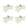 FORLIFE 4Pack Spandex Table Covers 6ft，Fitted Tablecloth for 6ft Rectangular