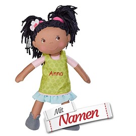 HABA Cari Rag Doll Embroidered with Name, First Baby Doll for Cuddling, Soft Girl Cuddly Doll, Children's Gift Idea, Baby Doll as Christening Gift