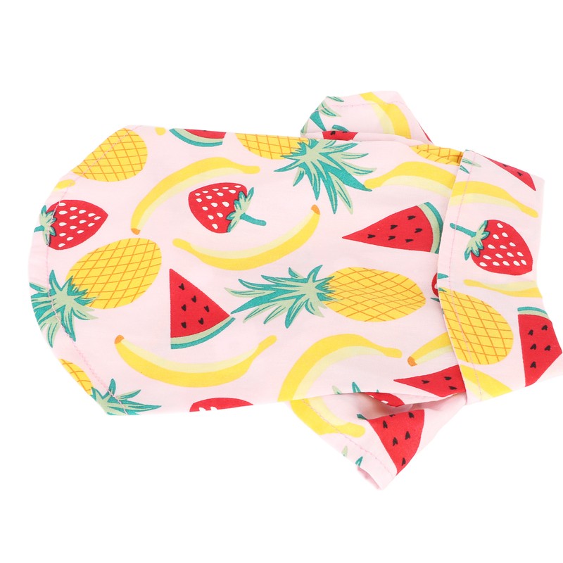 Dog Fruit Print Shirt Breathable Cool Fashionable Cute Pet Clothes