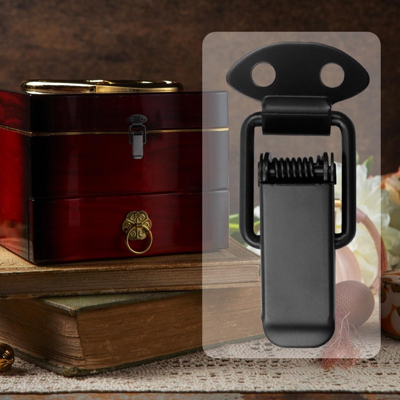 Antrader Small Spring Lock Clasp Buckle Latch for Wooden Case