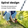 EISENSP 12 Inch Galvanized Landscape Stakes - 50pcs Spiral Metal