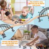 9 Pcs Train Bridge Model Wooden Train Suspension Bridges Tracks