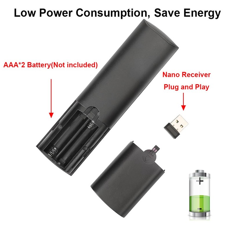 2.4G Wireless Remote Control with IR Learning, 10M Range, Replacement