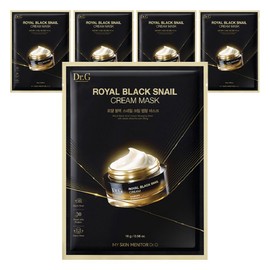 Dr.G Royal Black Snail Cream Mask, 5 packs, 1 pack / 닥터지 로얄 블랙 스네일 크림 마스크, 5개입, 1개