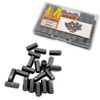 Matrelt 20Pcs Black 1/4"-20 Hex Coupling Nut, Threaded Rods Nuts
