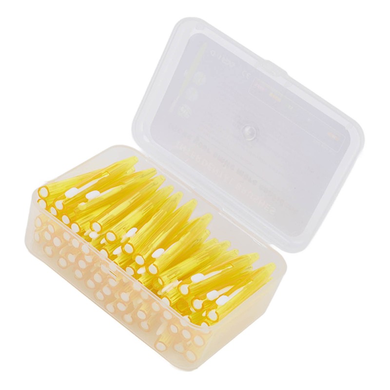 60Pcs Interdental Brush Practical Slim Braces Cleaner with PP Handle
