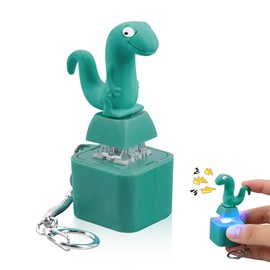 1 Pcs Lizard Keychain Sound Fidget Toy, Lizard Button with Sound, Keyboard Lizard Fidget Toy with Colorful Light, Rechargeable