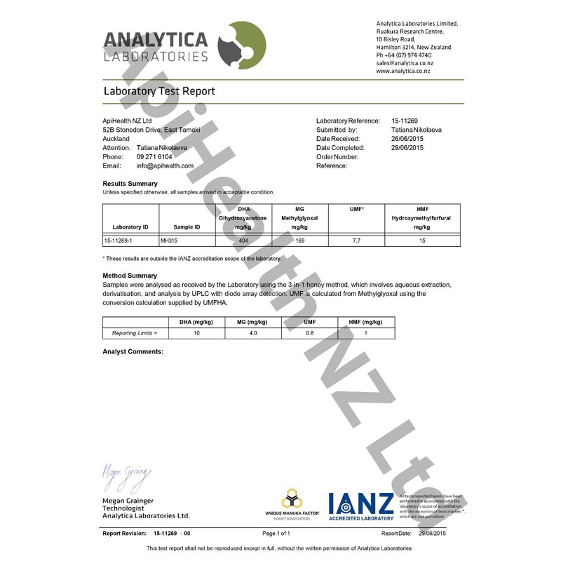 Apihealth Manuka Honey UMF 5+ (MGO ≥ 83) 2.2 lb