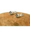 Art Gecko Fiery LABRADORITE Round Shaped Sterling Silver Stud Earrings