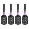sourcing map 4pcs T10 Torx Screwdriver Bit 1/4" Hex Shank