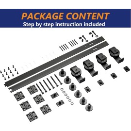 Standard Bifold Door Hardware Kit – For 4 Doors, Carbon Steel, Top Mount, 65 inches
