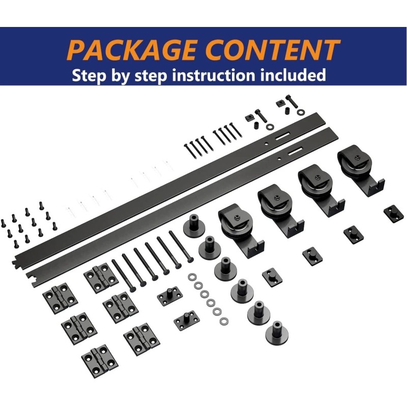 Standard Bifold Door Hardware Kit – For 4 Doors, Carbon