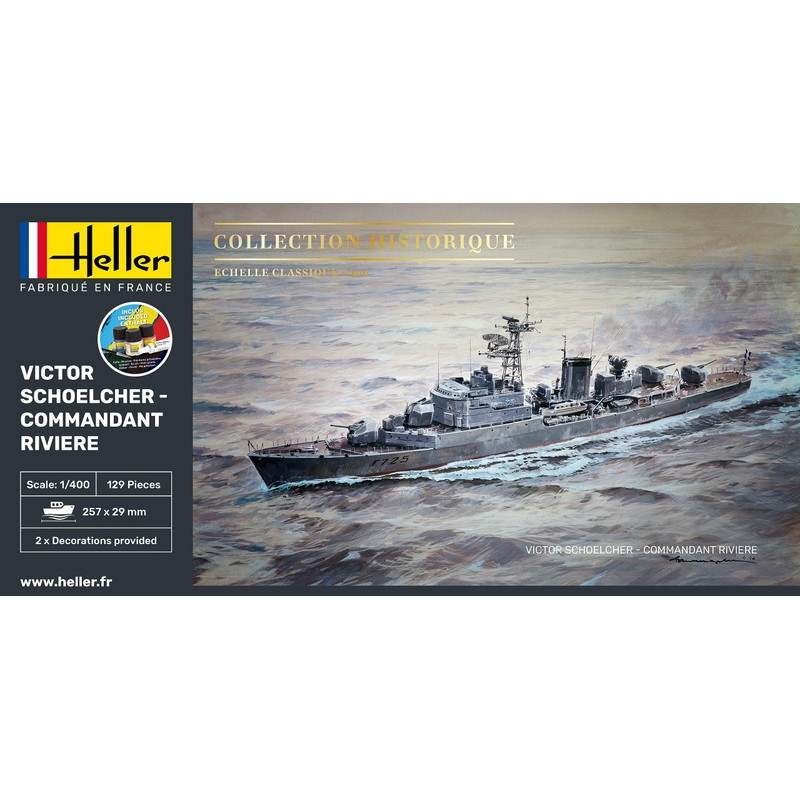 heller - 1/400 Starter Kit Victor Schoelcher Commandant Rivierehel57015