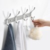 MEIJO Stainless Steel Coat Hooks, Wall Coat Hooks with 4
