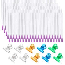 100 Pieces Fiberglass Nail Extension Kit DIY Fiberglass Nail Gel Kit Fiber Silk Nail Shaping Kit and 10 Pieces Nail Pinching Clips for Salon Home Nail Art Accessories