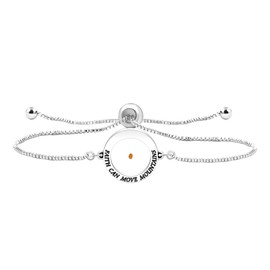 Yongxu Mustard Seed Charm Bracelet Engraved with Faith Can Move Mountains | Adjustable Stretch Bracelet for Men and Women | Inspirational Religious Jewelry