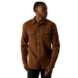ARIAT Men Hyde Retro Fit Shirt Dark Brown