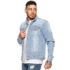 Ze ENZO Mens Denim Jacket Western Classic Style Trucker Vintage