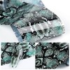 Snake Print Holographic Nail Foil Transfer Stickers Decals, Python Skin