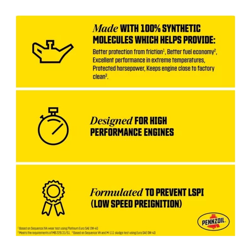 Pennzoil Platinum Euro L Full Synthetic 5W-30 Motor Oil, 1