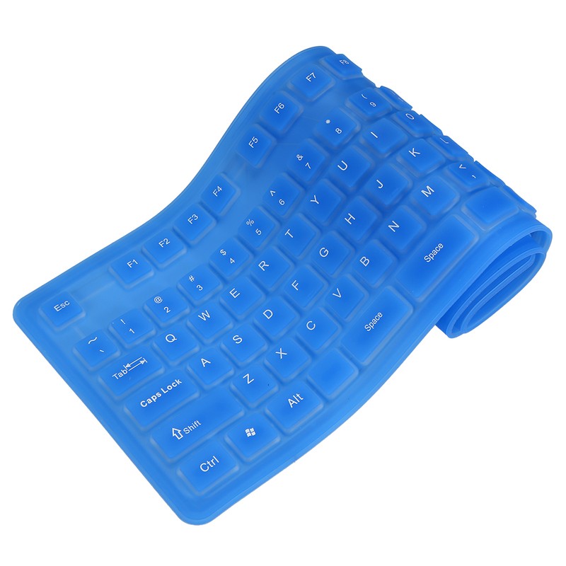 108 Keys USB Silicone Flexible Foldable Keyboard Waterproof Dustproof USB