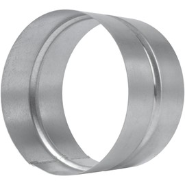 HVAC OV Galvanized Metal Duct Connector - 5 Inch Fit - Round Ventilation Pipe Coupling and Extension - Available in Different Sizes to Suit