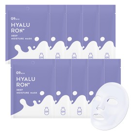 G9 HYALURON+ DEEP MOIST MASK 0.8 fl oz (22 ml) Set of 10 Individual Packaging (Highly Moisturizing, Hurrica), G9 Sheet Mask, Mask Pack, Face Mask, 8 Types of Hyaluronic Acid, 5 Ceramides, 17 Types of