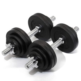 Unipack Adjustable Cast Iron Dumbbells 65lbs(2x32.5lbs) Pair
