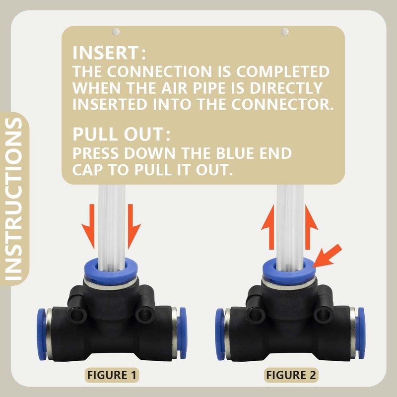Bwintech 12 Pcs 10mm 3 Way Tee Push in Connect