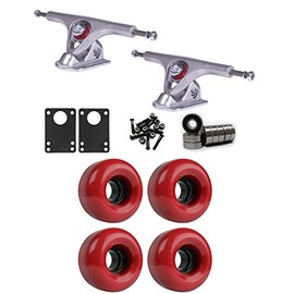 TGM Skateboards Paris Longboard Trucks Wheels Package 62mm x 38mm 83A 220C Red