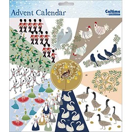 Christmas Advent Calendar- (WDM418792) - 12 Days Of Christmas - From The Caltime Range - Glitter Varnish
