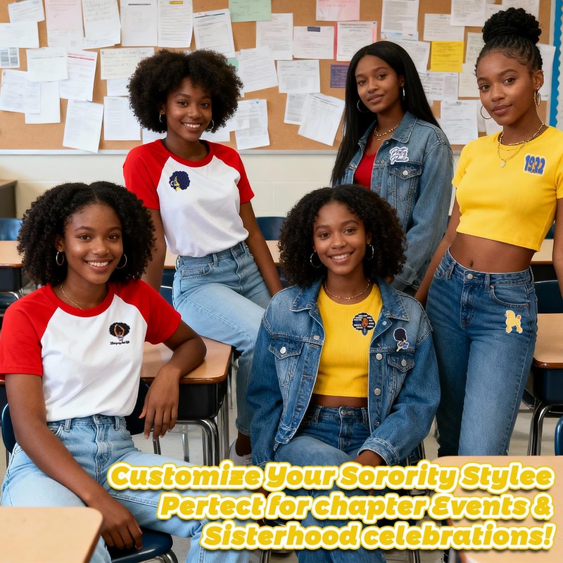loghohu 18 Pcs Sigma Gamma Rho Sorority Embroidered Patches ΣΓΡ