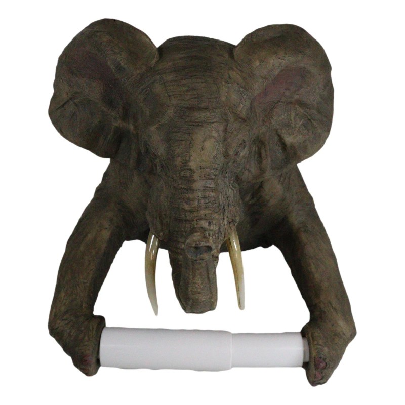 Gifts & Decors Ebros Pachyderm Servant Safari Elephant Holding Toilet