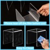 Duscdesp Pack of 9 Small Acrylic Display Stands, Transparent Rectangular