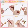 JSRQT 10Pcs Punch Needles Kit with Wooden Handles,Adjustable Punch Needle