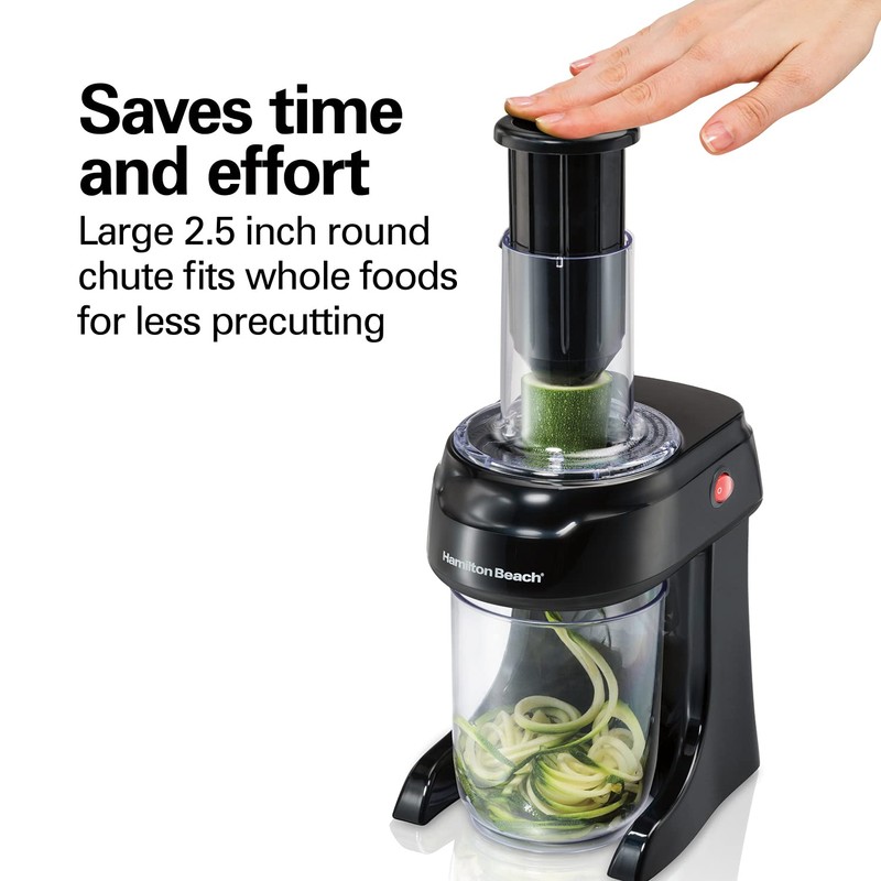 Hamilton Beach 3-in-1 Electric Vegetable Spiralizer for Veggie Noodles, Zoodle