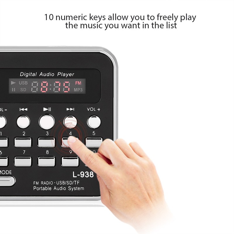 Portable Digital Audio Player HiFi Music Speaker Support FM Radio