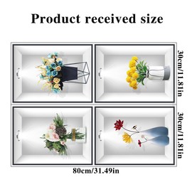 Traziewell 0409 Kitchen Decorative Wall Sticker Vase Wall Sticker Vinyl Wall Decals Plant Wall Pictures for Bedroom Office Kitchen Wall Decoration