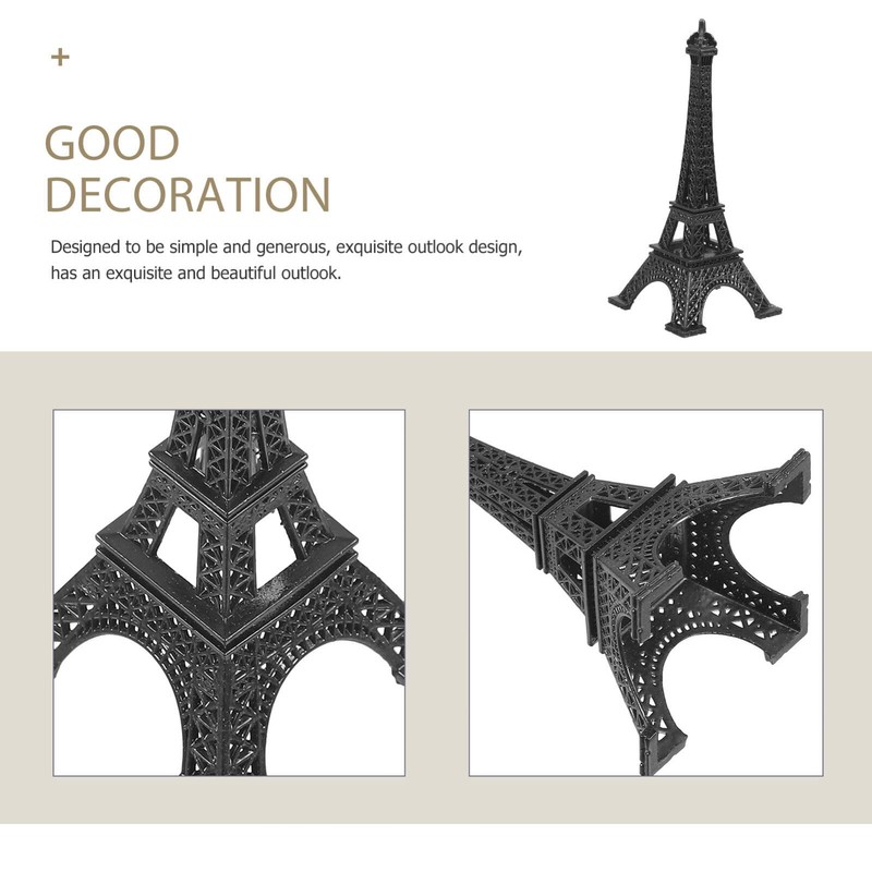 IMIKEYA Eiffel Tower Figurine Black Metal Eiffel Tower Model 13