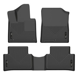 Husky Liners Weatherbeater Floor Mats | Fits 2021-2024 Kia Sorento (Excludes Hybrid) | Front & 2nd Row, 3-pc Black - 95841