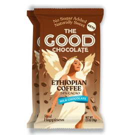 THE GOOD CHOCOLATE - Keto Milk Chocolate Coffee Bars with 80% Less Sugar & Lower Net Carb - Milk Chocolate Bar that Offers Lower Calorie Chocolate Candy - Keto Snacks All Natural Non-GMO (2 Bars)