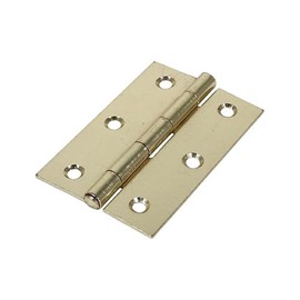 Timco - Butt Hinge - Fixed Pin (1838) - Electro Brass (Size 90 x 60-2 Pieces)