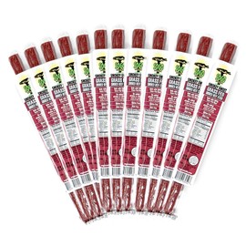 Sogo Snacks Smokey Sweet 100% Grass Fed Beef Sticks, Non-GMO, No Nitrates, Gluten Free, Soy Free and Dairy Free, No Nuts or MSG, Paleo & Keto Snack, 12 Count