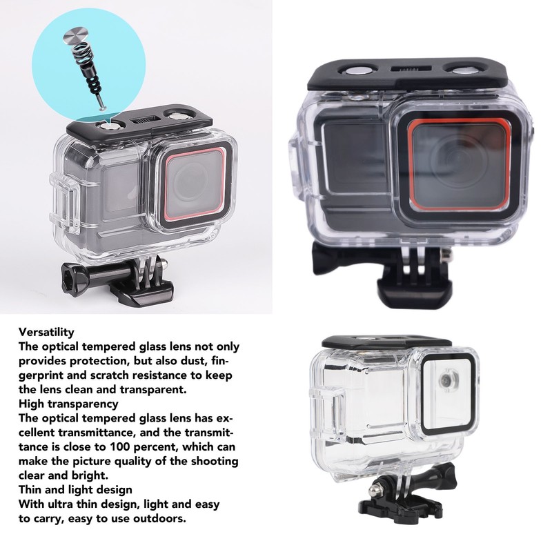 Waterproof Camera Housing Prevents Reflection High Transparency Dive Case Portable