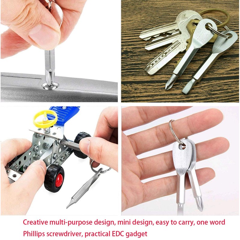 Buspoll keychain screwdriver,EDC Outdoor Multifunction Repair Pocket Screwdriver Phillips Screwdriver